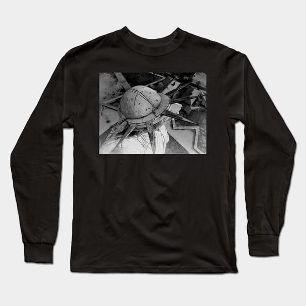 Statue of Liberty Aerial Photograph (1920) Long Sleeve T-Shirt by Bravuramedia